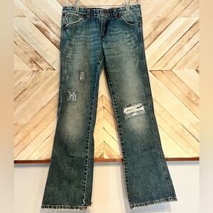 Wrangler Women’s Megan Distressed Boot Cut Jeans Size 28